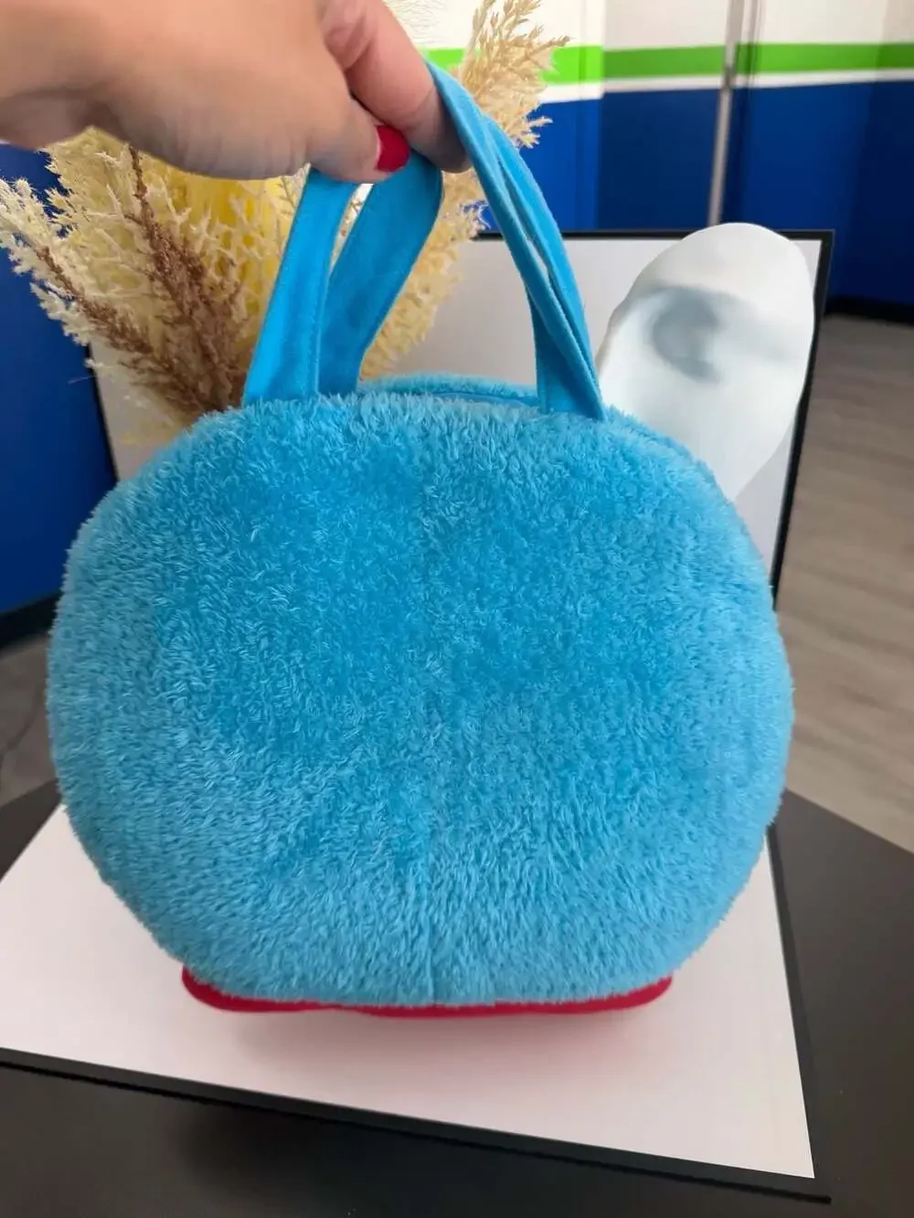 Rare! Doraemon Blue Plush Cartoon Character Handbag Tote Bag